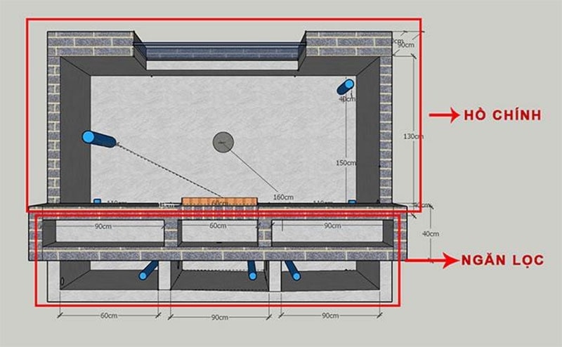 bản vẽ thiết kế hồ cá koi 01