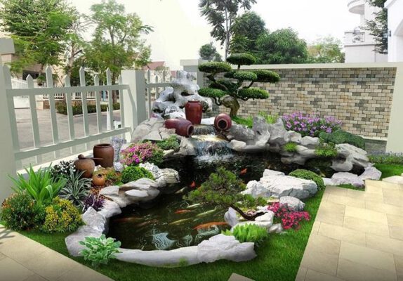tiểu cảnh hồ cá