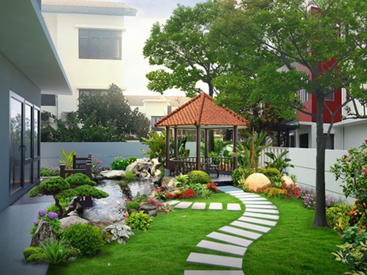 tiểu cảnh hồ cá đẹp 8