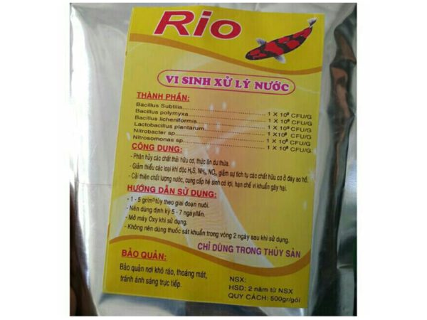men vi sinh xử lý nước hồ cá rio