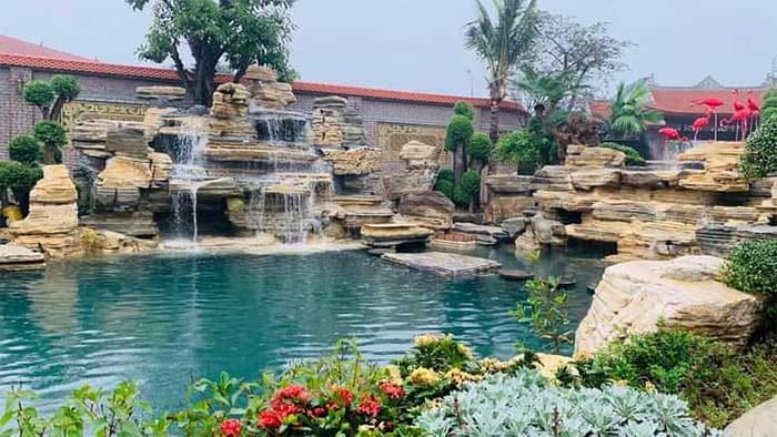 tiểu cảnh sân vườn trước nhà 14