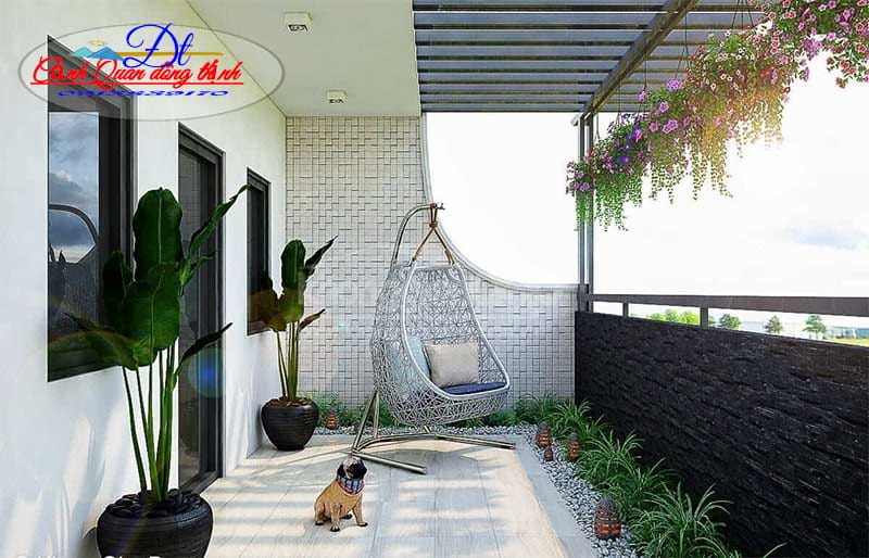 thi công tiểu cảnh ban công 04